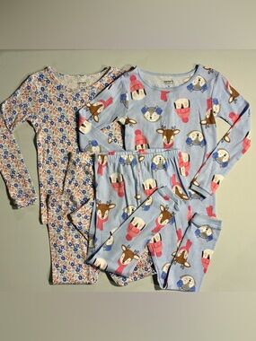 Carter's Blue Animal & Multicolor Floral Pajama Sets